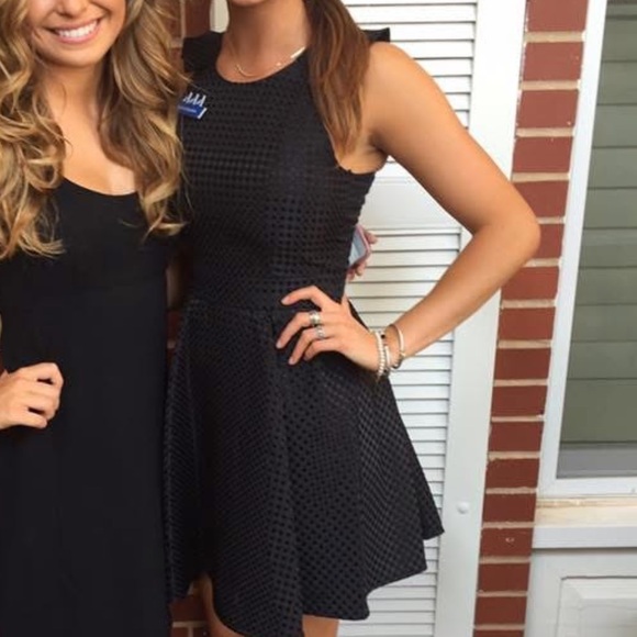 BCBG women’s black fit n flair stitched check cocktail dress - Picture 11 of 12